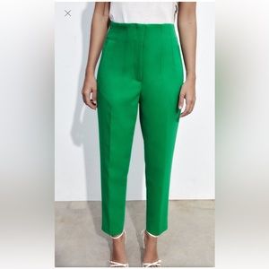 Zara Green High Waisted Pants